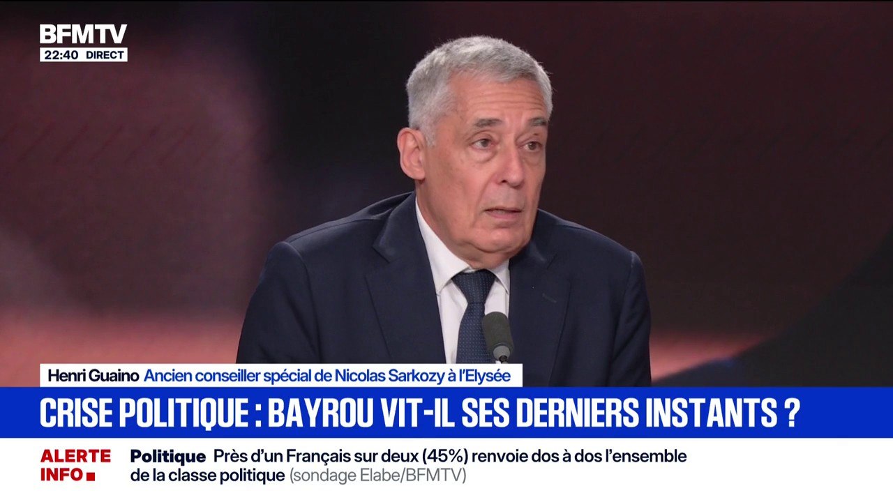 François Bayrou: "C'est lui qui est en train de prendre le risque de la crise financière" déplore Henri Guaino, ancien conseiller spécial de Nicolas Sarkozy