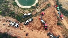 3 gündür devam eden yangının şiddeti havadan görüntülendi