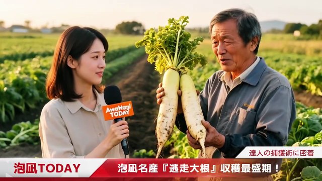 【架空ニュース】この街、何かがおかしい。足が生えて畑から逃げる大根と、店主が 液体 のラーメン屋を大真面目に報道してみた【泡凪 TODAY】 [Fictional News] Something is wrong in this town. A serious report on a radish that grows legs and escapes from the field, and a ramen shop whose owner is liquid [Awanagi TODAY]