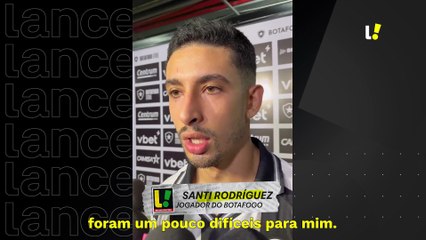 Santi Rodríguez analisa 'melhor atuação' pelo Botafogo e desabafa 'Foram exigentes'