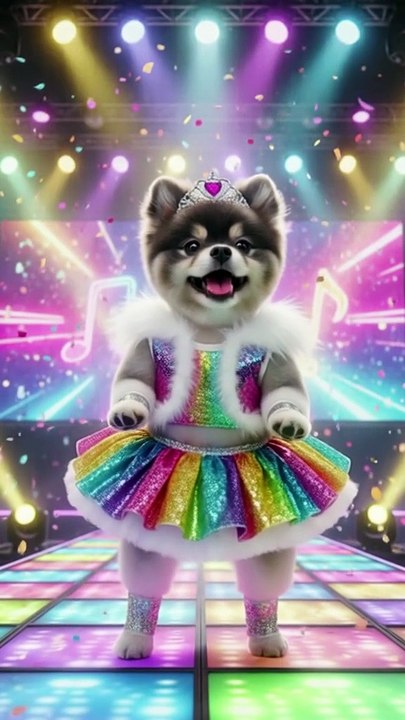 アイドル犬が夢を叶える瞬間！【可愛すぎる！】アイドル犬「うたちゃん」がキラキラステージで熱唱＆ダンス！✨🐶🎶　Watch this idol dog's dream come true! [Too cute!] Idol dog Uta-chan sings and dances passionately on a sparkling stage! ✨🐶🎶