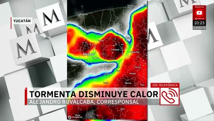 Tormenta apaga los 42 grados de sensación térmica en Mérida, Yucatán