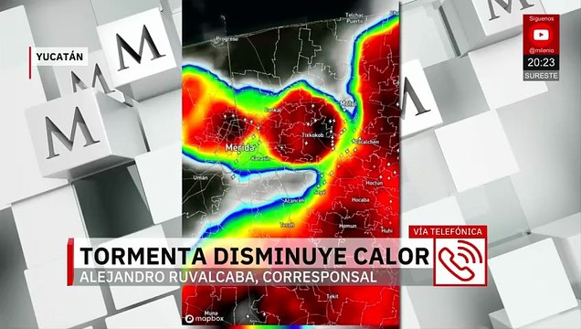 Tormenta apaga los 42 grados de sensación térmica en Mérida, Yucatán