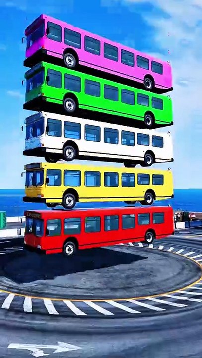 Rainbow Buses & Cars Mega Crash Test 😱 BeamNG.drive Physics Simulation New short video featuring an insane mix of colorful buses & cars in BeamNG.drive! 🚗🚌