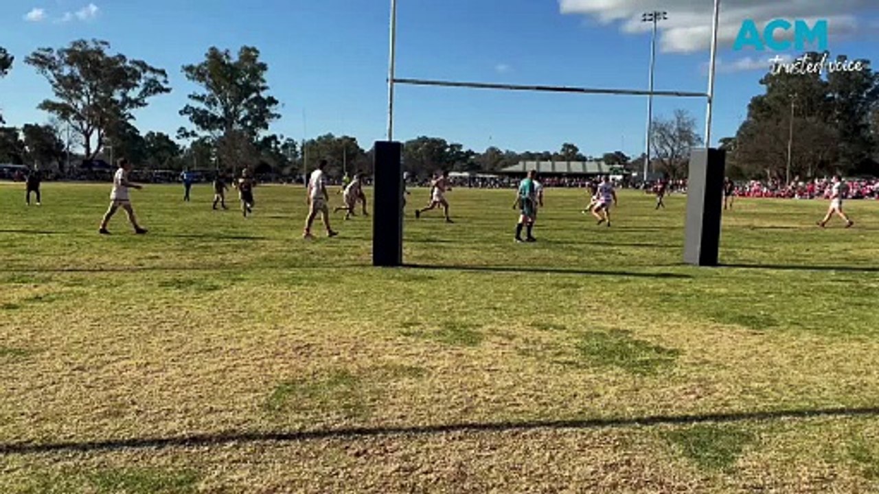 Matt Ranse scores in Oberon's Woodbridge Cup grand final win