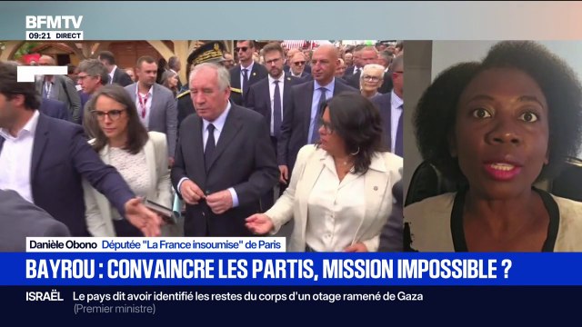 Interview de François Bayrou ce soir sur BFMTV: pour Danièle Obono, députée (LFI), le Premier ministre va essayer d'enfumer tout le monde