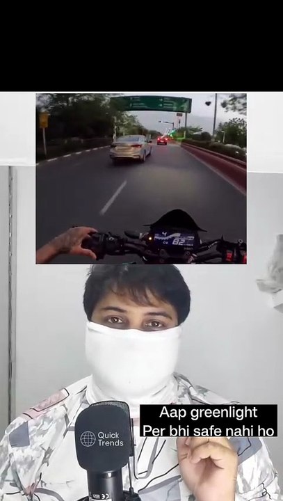 Live accident between bike and Cycle