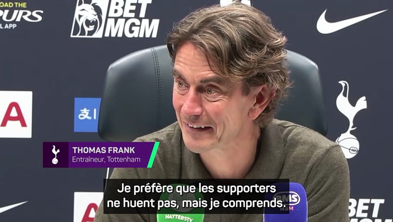 Frank : "Je préfère que les supporters ne huent pas"