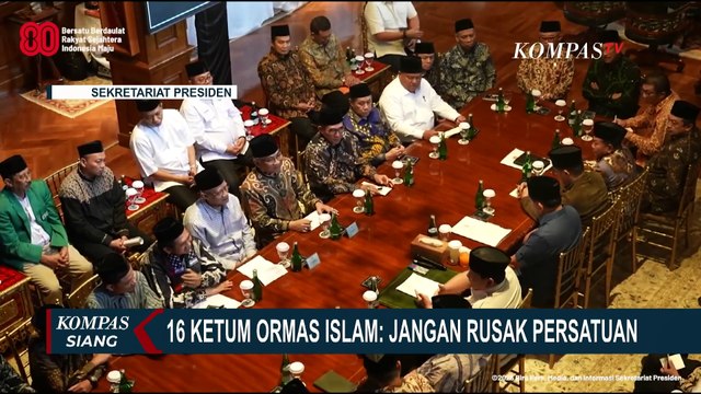16 Ketum Ormas Islam Temui Presiden Prabowo di Hambalang, Bahas Situasi Demo | KOMPAS SIANG