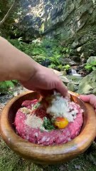 Cooking Potatoes with Meatballs on a tile | Sea Adventure