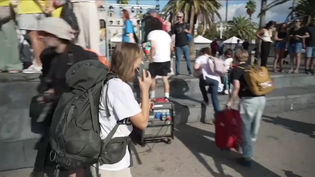 GRETA THUNBERG holds NEWS CONFERENCE before DEPARTING BARCELONA for GAZA
