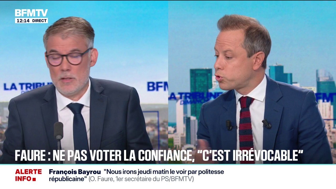 Olivier Faure (PS): "Si le 8 septembre au soir, vous avez un appel du chef de l'État et qu'il vous demande si vous êtes d'accord d'aller à Matignon, vous répondez oui"