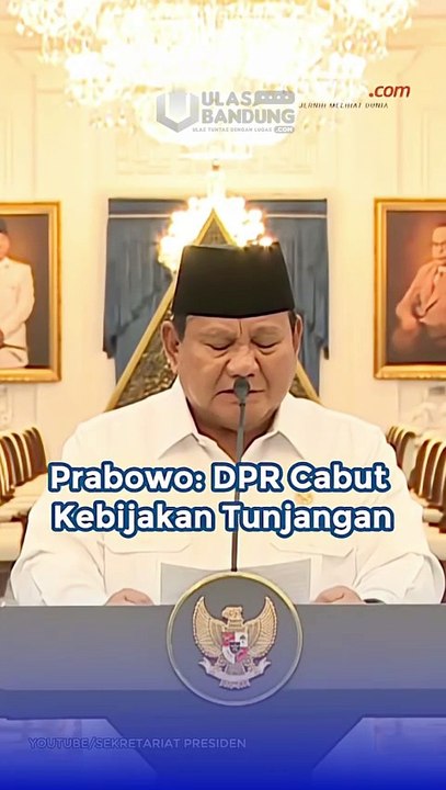 Prabowo Umumkan DPR Cabut Tunjangan dan Stop Kunjungan Luar Negeri
