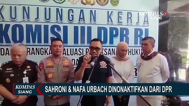 NasDem Tindak Tegas, Ahmad Sahroni & Nafa Urbach Dinonaktifkan dari DPR RI | KOMPAS SIANG
