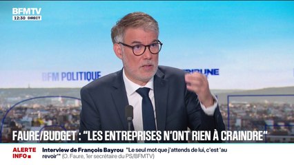 Contre-budget du PS: Olivier Faure, Premier secrétaire du parti, assure "qu'ils n'augmenteront pas l'impôt sur le revenu des Français"