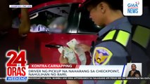 Lalaking tumangay umano ng motorsiklo, naharang sa checkpoint | 24 Oras Weekend
