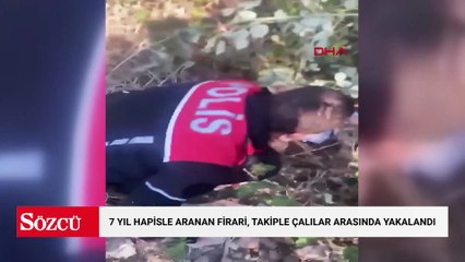7 yıl hapisle aranan firari, takiple çalılar arasında yakalandı