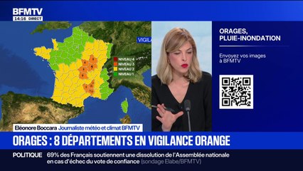 Huit départements placés en vigilance orange pour orages