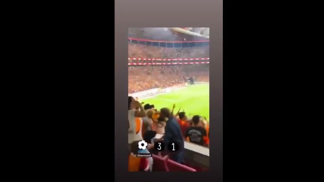 El festejo de la China Suárez luego de que Mauro Icardi convirtiera un gol en el triunfo del Galatasaray