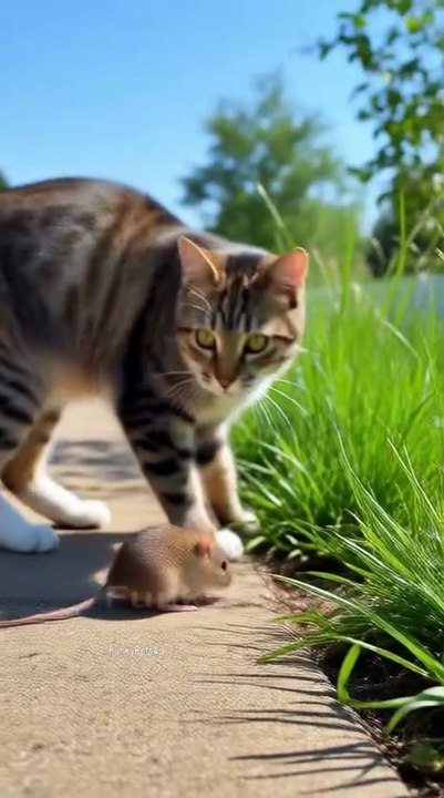 Cat Catching Mouse - FunkyPets4u #funnypets #pets #cat #cats #petvideos #cutecat #mouse