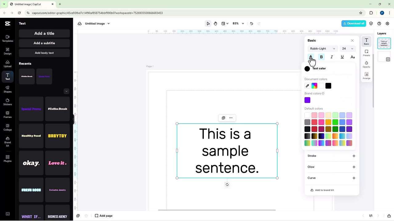 Capcut Web Editor 49 Working with Text in Image Editor