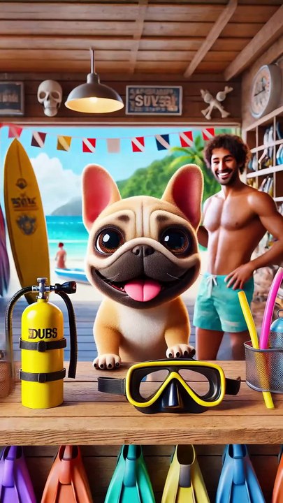 Best Dive Buddies! Dog & Owner s Dreamy Underwater Date 🌊❤️#shorts #cute #cutepet #dog