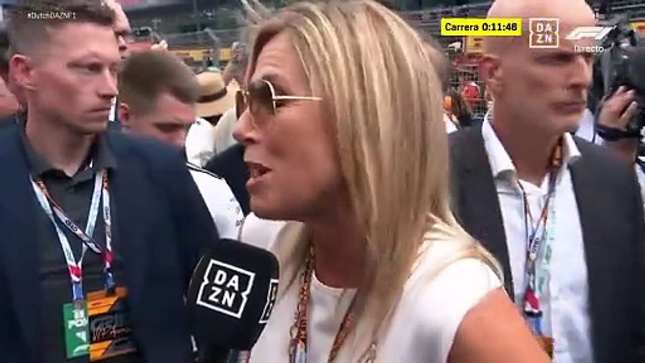 La reina Máxima, Guillermo y sus tres hijas en el Gran Premio de Fórmula 1 que corre Colapinto en Holanda