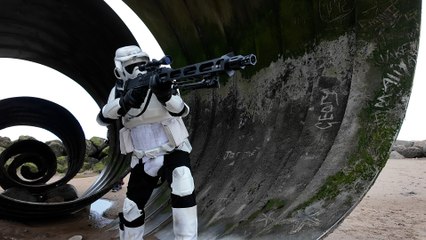 Star Wars fans take over Cleveleys beach film location