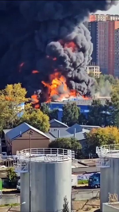 Massive Fire and Explosions at Warehouse in Balashikha, Moscow Oblast Russia (31 August 2025)