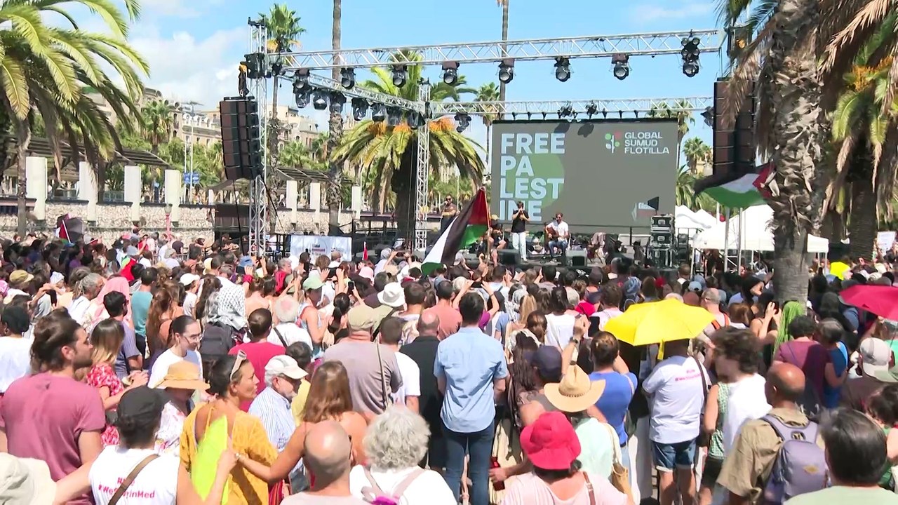 La Global Sumud Flotilla parte de Barcelona a Gaza con al menos 20 barcos y más de 300 personas