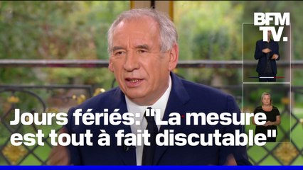 Jours fériés, budget, vote de confiance.... L'interview en intégralité de François Bayrou