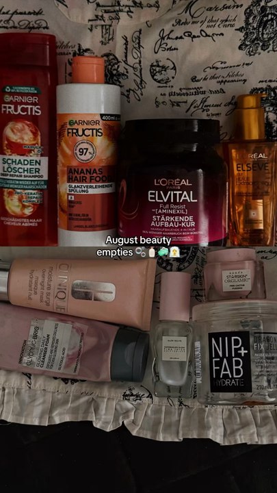 August beauty products I recently finished