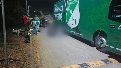 Un hincha del Deportivo Cali falleció tras ser arrollado por el bus del equipo