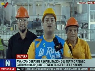 Gobierno regional avanza en las obras de rehabilitación del Teatro Ateneo de Maracay