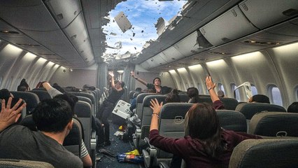 A Plane That Landed After Its Ceiling Ripped Open