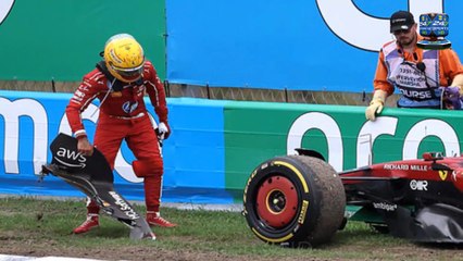 Lewis Hamilton Crashes OUT of the Dutch Grand Prix, Weeks after being SACKED from the Ferrari Deal