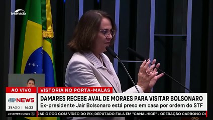 Damares recebe aval de Moraes para visitar Bolsonaro