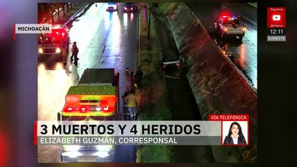 Volcadura en Morelia deja tres muertos y cuatro lesionados