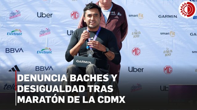 Baches y desigualdad en premios, denuncia segundo lugar en silla tras Maratón de CDMX