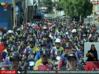 Fuerza motorizada del edo. Trujillo salió a las calles en respaldo del presidente Maduro