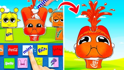 Cola Sprunki Is Ready to Burst! *Paper Soda Sprunki in DIY Paper Gamebook World*