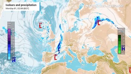 Low pressure to the west of Scotland will bring plenty of showers to the UK to begin the month.