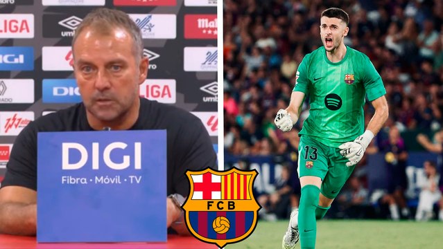 Hansi Flick destaca a Joan García en el empate del Barcelona ante Rayo Vallecano: Teníamos un portero fantástico