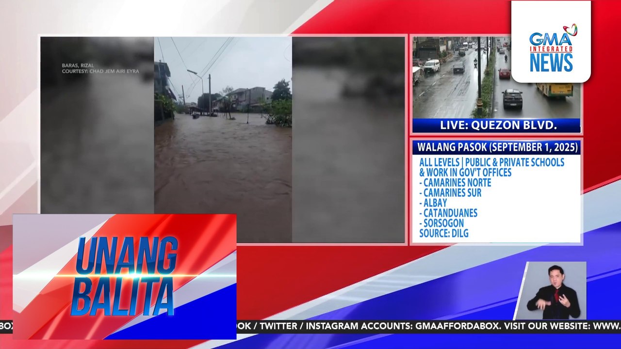 Pagbaha at pagguho ng lupa, naranasan sa ilang lugar sa Luzon at Visayas | Unang Balita