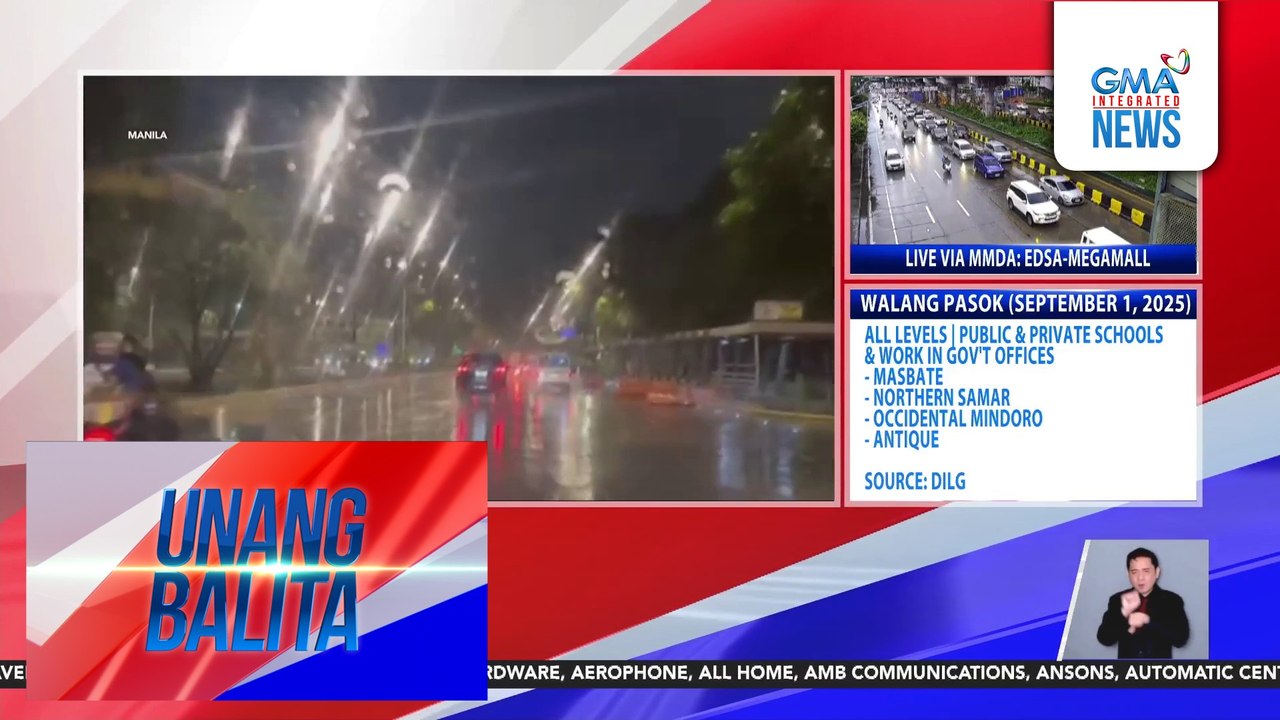 Magdamag na pag-ulan, naranasan sa ilang lugar sa Metro Manila; biyahe ng mga commuter, apektado | Unang Balita
