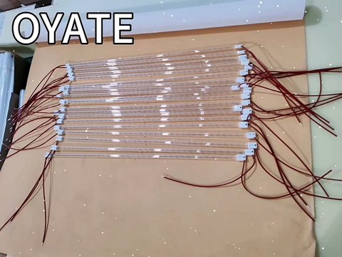 650mm 380v 1500w Shortwave IR lamps sk15 halogen infrared heating tube lamp