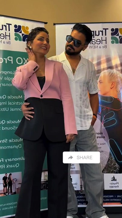 Bollywood Actress Hina Khan Beautiful Looks With Husband 🔥❤️🥰 #hinakhan #bollywood #actresses #actressreels #actress