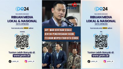 AHY: Mari Hentikan Segala Bentuk Pengerusakan terhadap Fasum, Bukankah Itu akan Menyulitkan Kita Semuanya