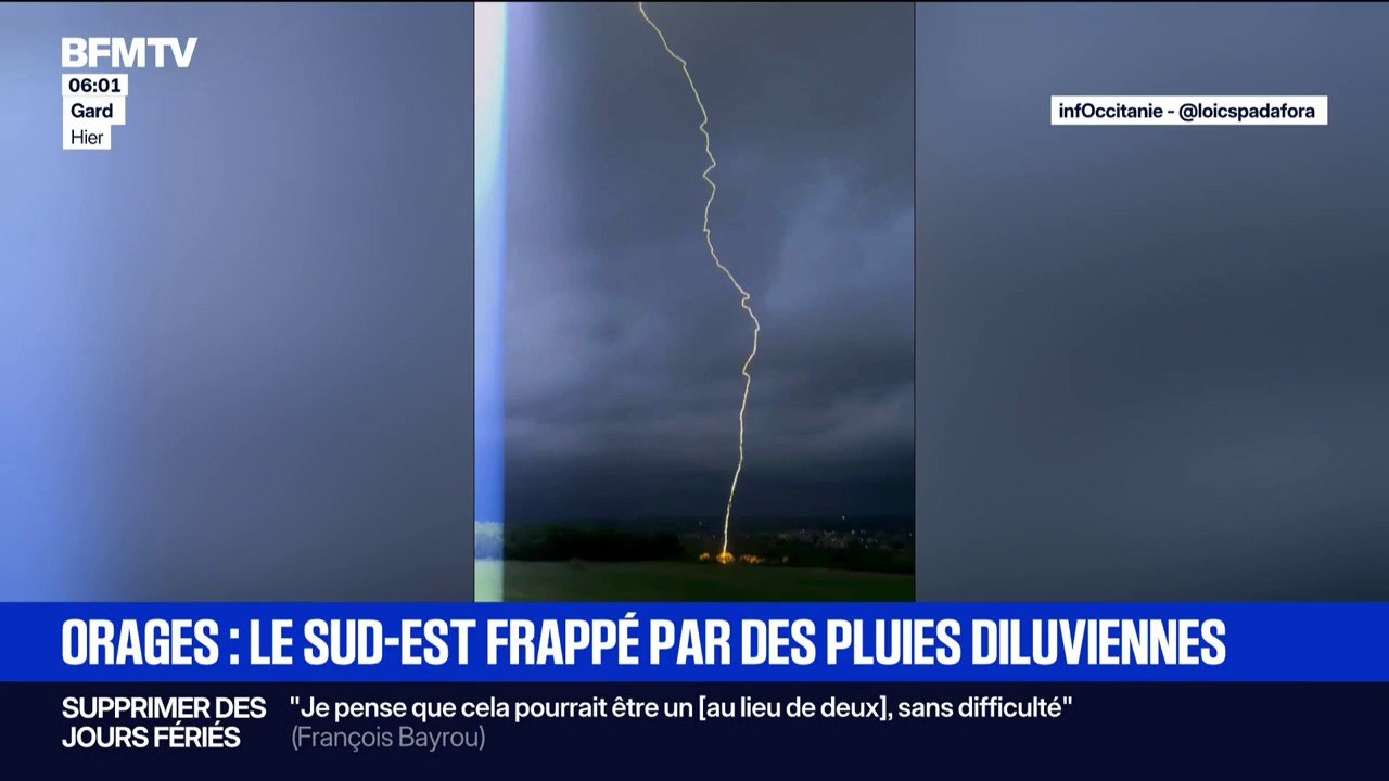 Orages, pluies diluviennes...Le sud-est frappé par de grosses intempéries