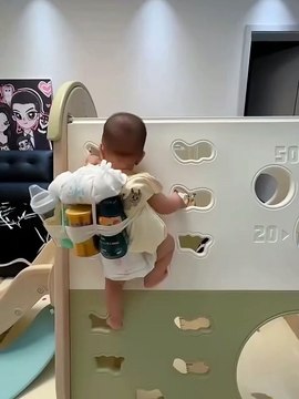Funny Baby Climbing Cot 😂 | Cute & Hilarious Baby Moments #Shorts #shortsfeed #viral #kids #cute #dudidudidam #doll #funny #trending #BabyFun #babyshorts